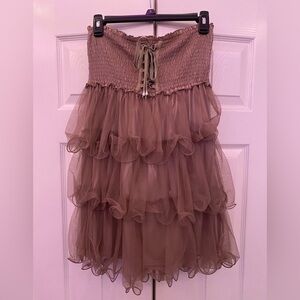 Cecico Taupe Corset Dress